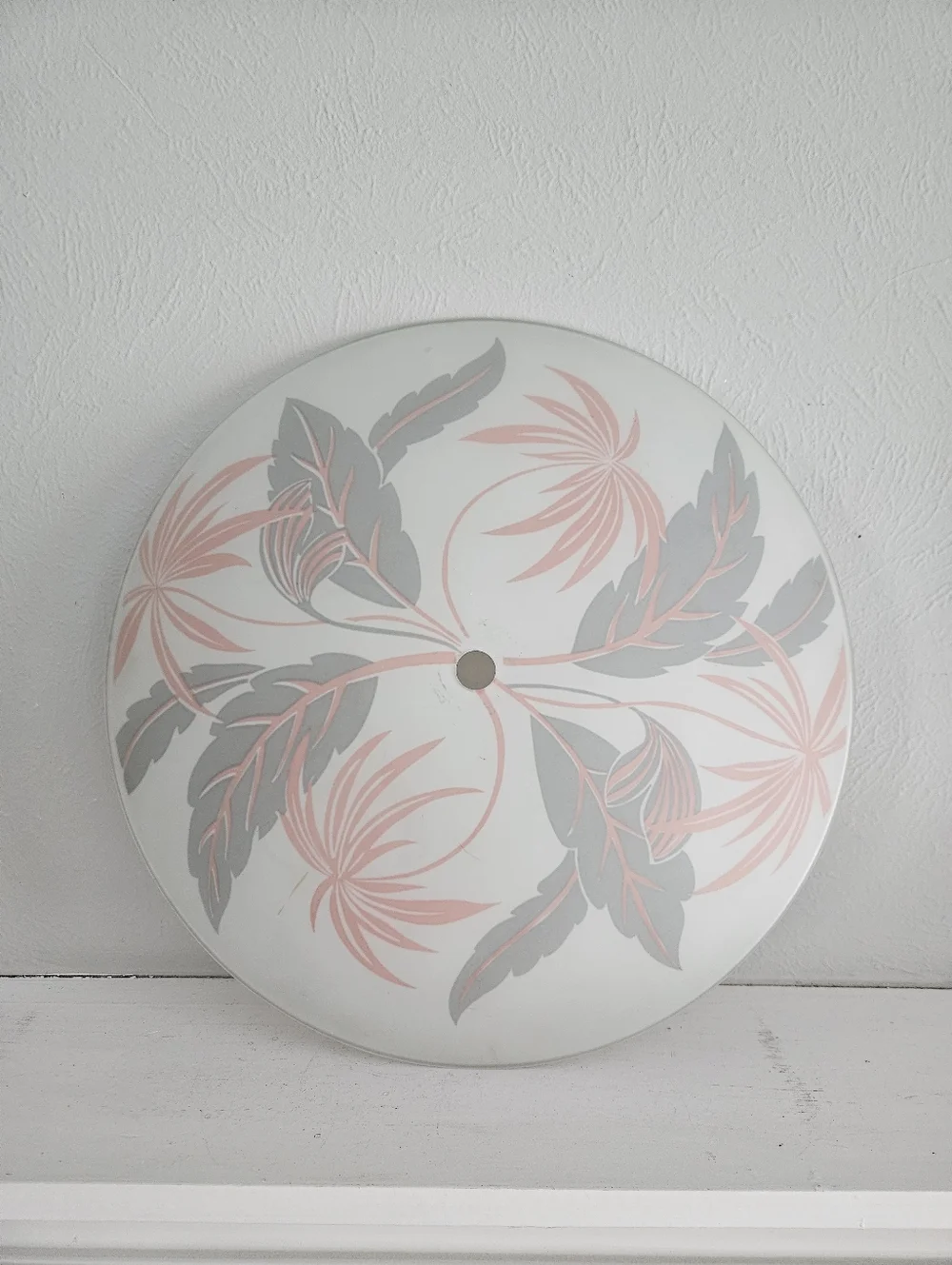 Vintage Mid Century Modern Palm Leaf/Palm Tree Ceiling Flush Mount Light Shade